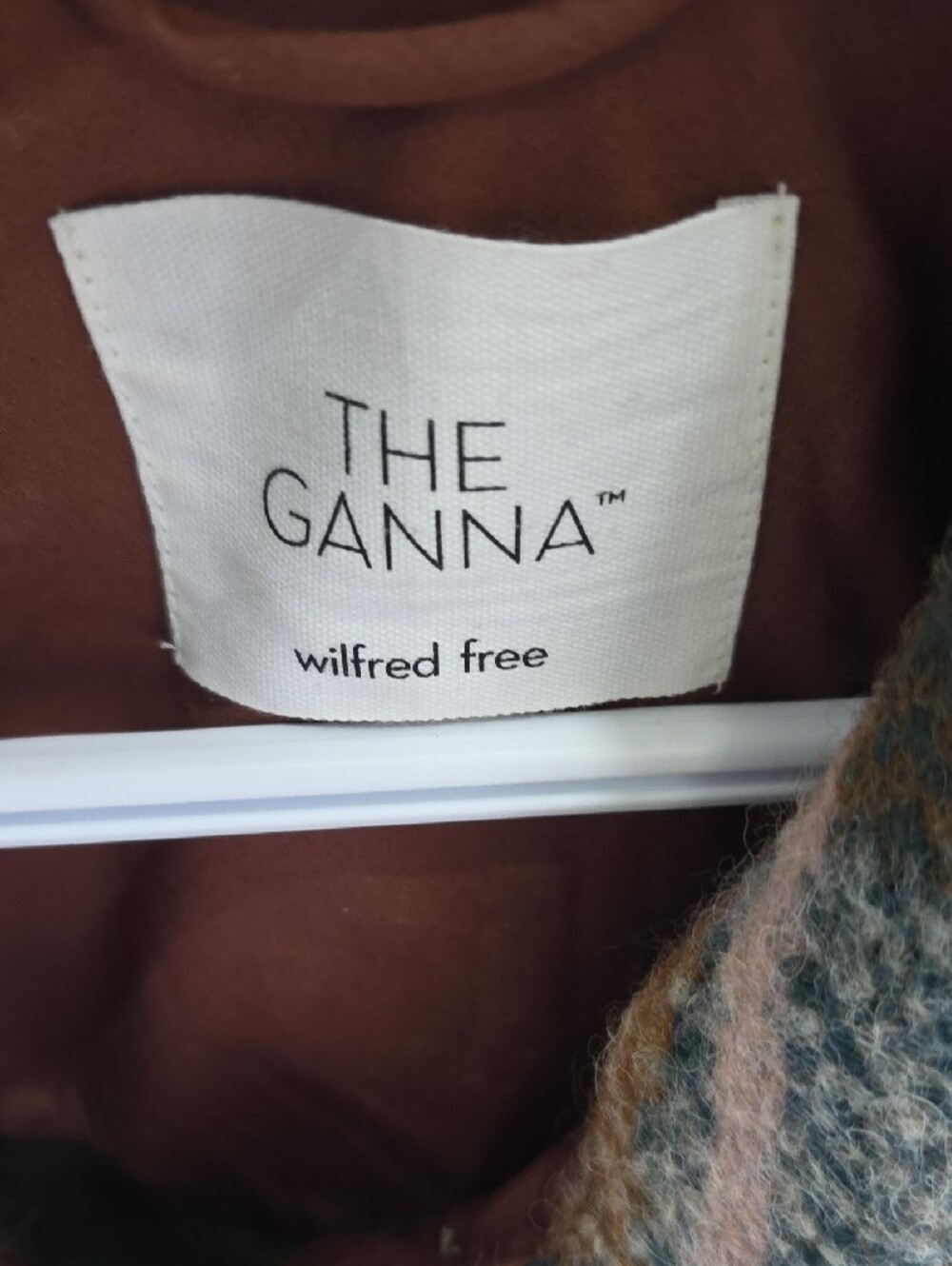 Wilfred Free "The GANNA" Plaid Shacket in Brown, Teal & Gray - Picture 3 of 8